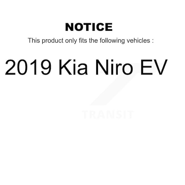 Rear Disc Brake Rotors And Semi-Metallic Pads Kit For 2019 Kia Niro EV